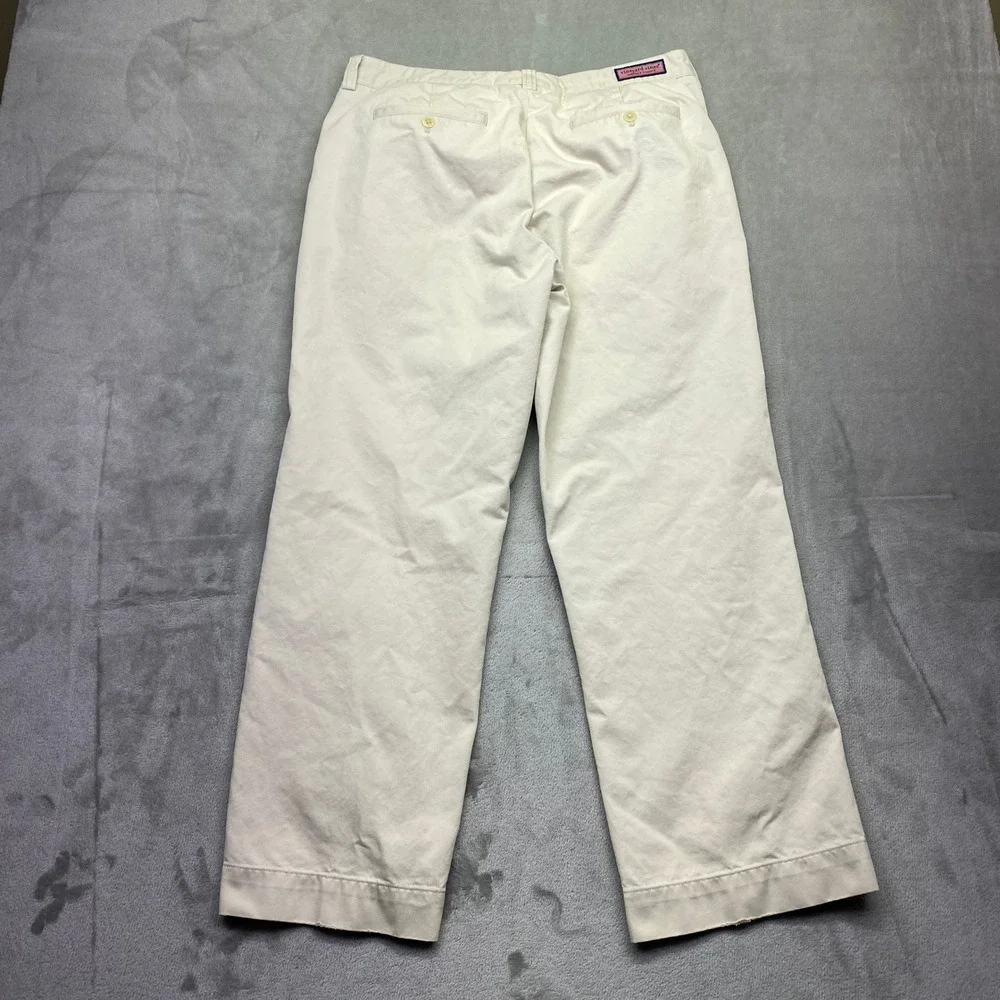 Vineyard Vines‎ Mens Breaker Pants Khaki Tan Straight Leg Chino Sz 34 Preppy